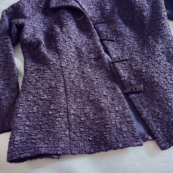 *New* SAMUEL DONG Stretched Ruched Buttoned Coat - Picture 5 of 5